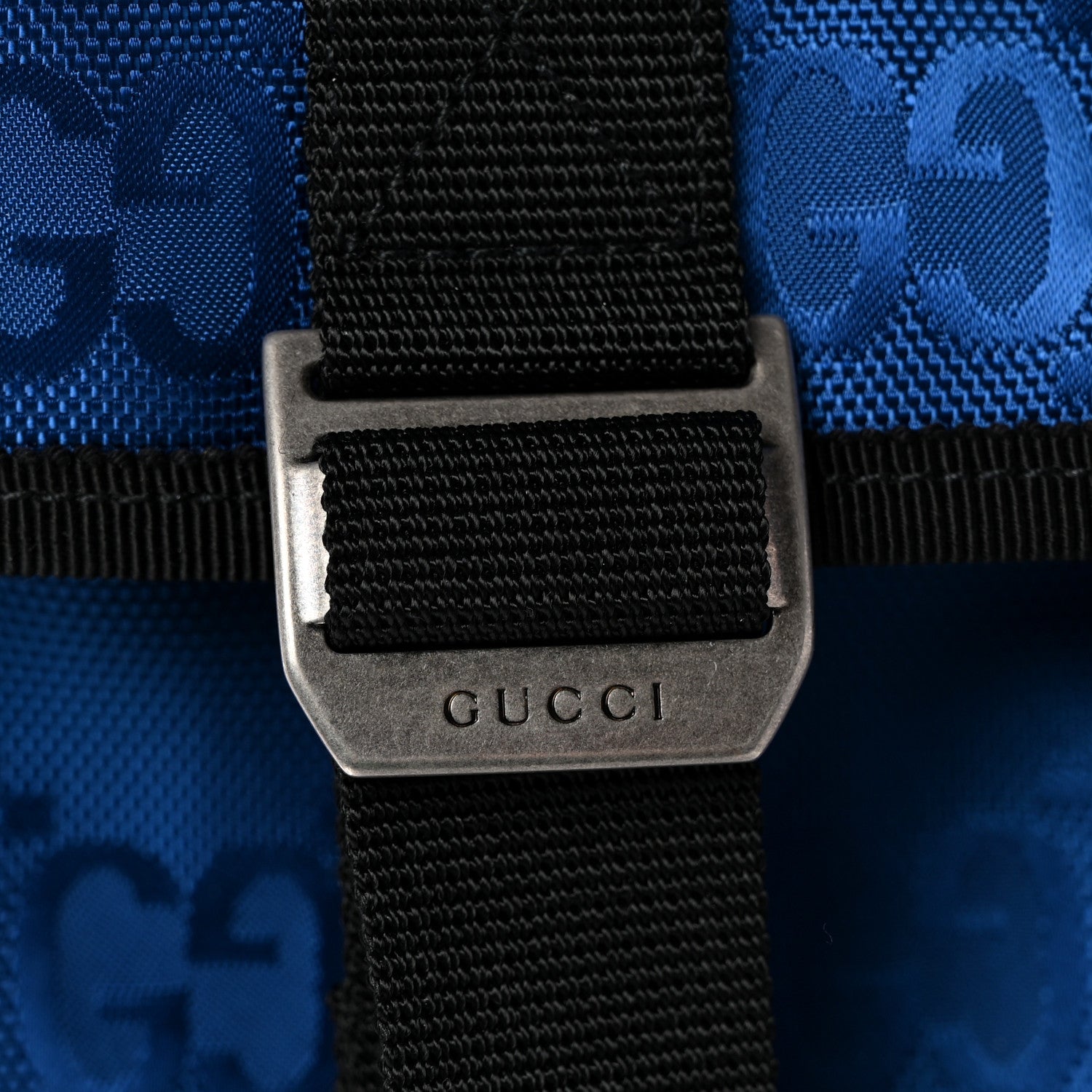 Gucci Econyl Nylon Monogram Off The Grid Suitcase Guilted Blue Black 10 of 11