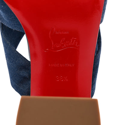 Christian Louboutin Denim Disco Club 85 Sandals 38.5 Blue 6 of 13
