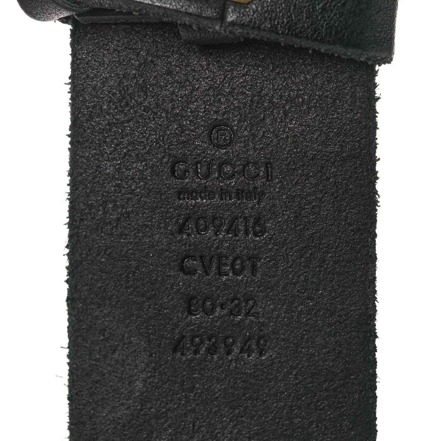 Faded Calfskin Double G 40mm Belt 80 32 Black