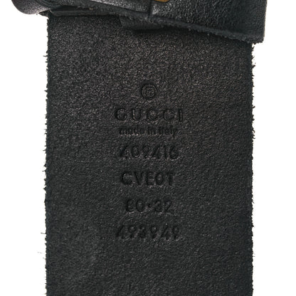 Gucci Faded Calfskin Double G 40mm Belt 80 32 Black 3 of 5