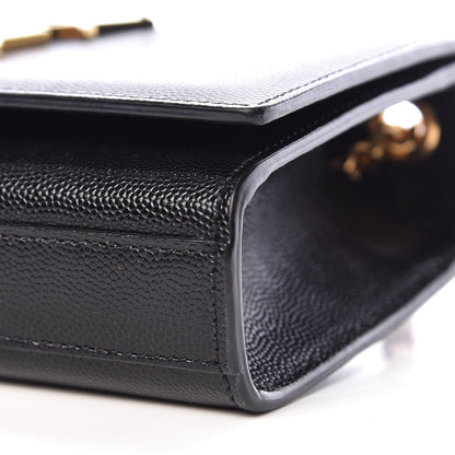 Saint Laurent Grain De Poudre Small Monogram Kate Satchel Black 13 of 14