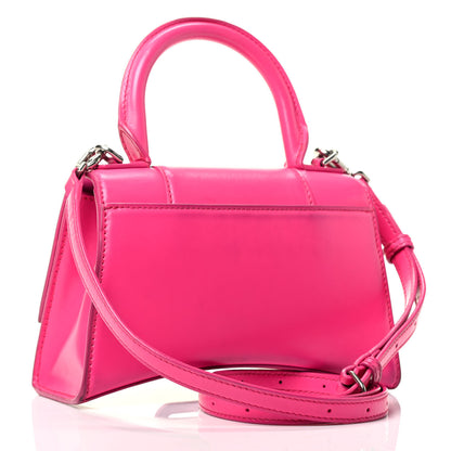 Balenciaga Shiny Box Calfskin Hourglass Top Handle Bag XS Fuchsia 2 of 4