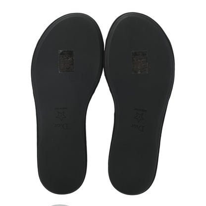 Christian Dior Velvet Cannage Chez Moi Slide Sandal 36.5 Black 5 of 8