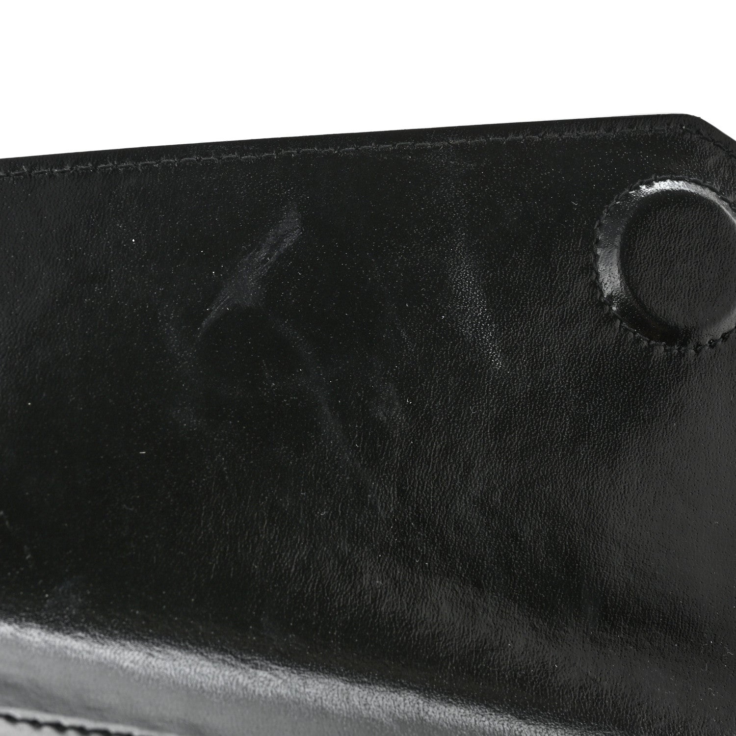 Saint Laurent Smooth Shiny Calfskin Monogram Uptown Clutch Black 9 of 10