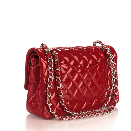 Chanel Patent Calfskin Quilted Medium Double Flap Red 3 of 8