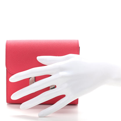 Hermes Epsom Constance Short Wallet Rose Extreme 2 of 8