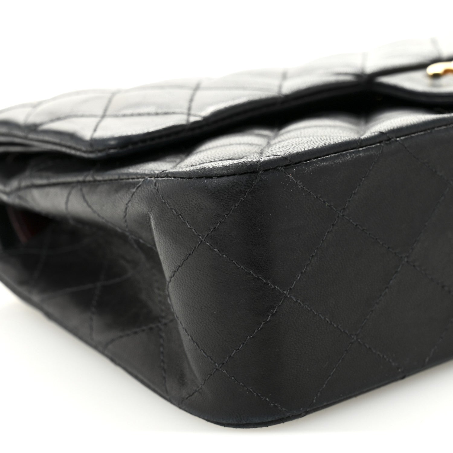 Chanel Lambskin Quilted Medium Double Flap Black 9 of 16