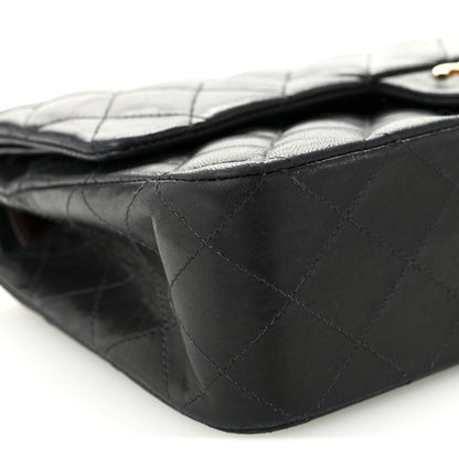 Chanel Lambskin Quilted Medium Double Flap Black 9 of 16