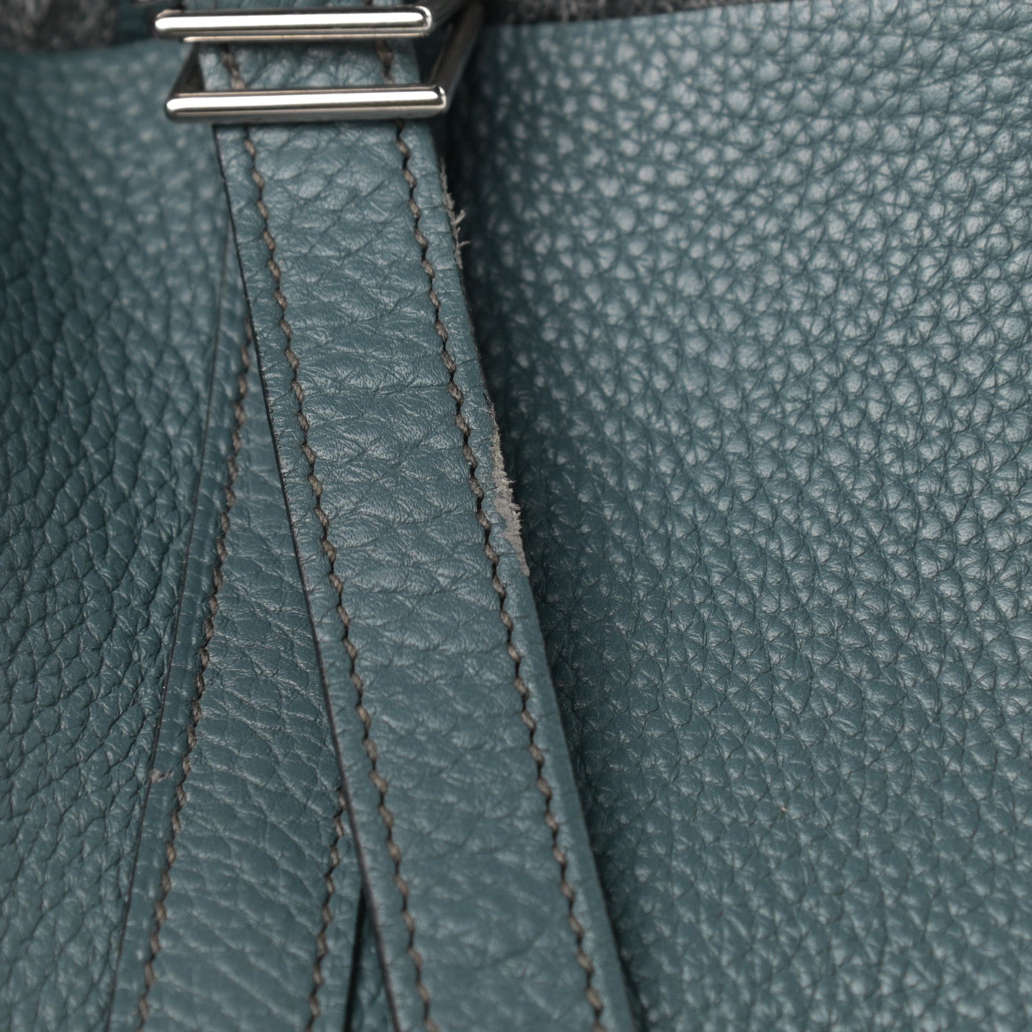 Hermes Taurillon Clemence Picotin Lock 26 GM Bleu Orage 19 of 19