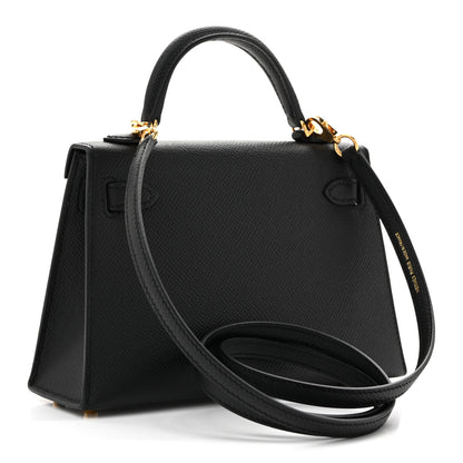 Hermes Epsom Mini Kelly Sellier 20 Black Black 3 of 11