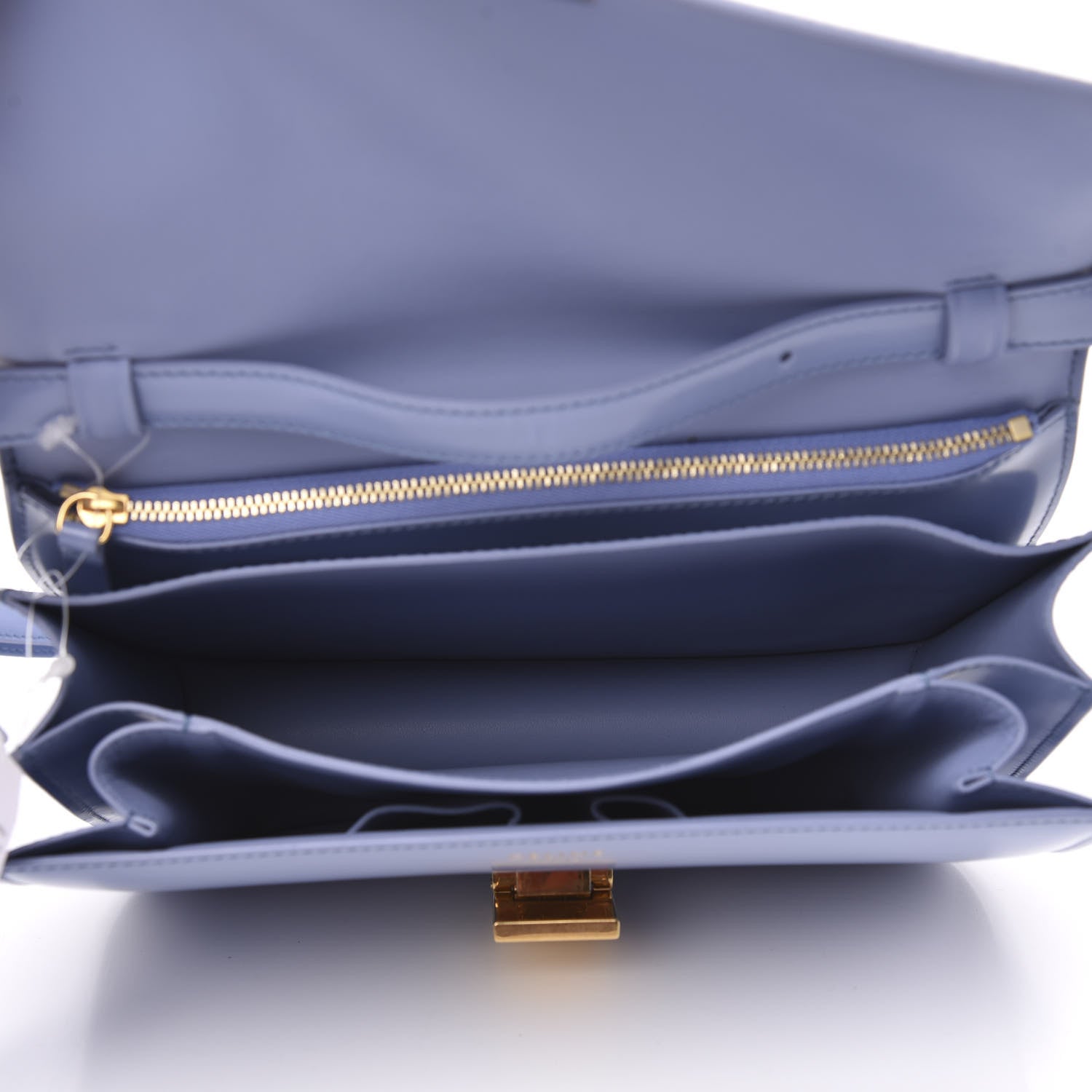 Celine Spazzolato Calfskin Medium Classic Box Flap Bag Porcelain 5 of 11