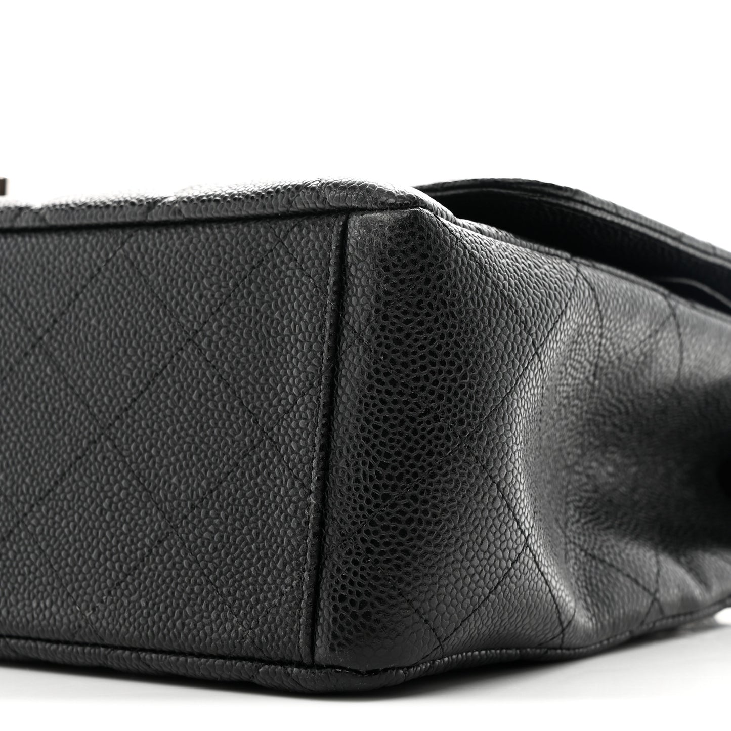 Caviar Quilted Maxi Double Flap Black