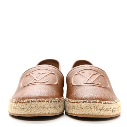 Louis Vuitton Monogram Leather Starboard Espadrille Flats 39.5 Brown 2 of 10