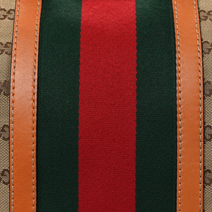 Gucci Monogram Vintage Web Medium Boston Tan Tan 8 of 13