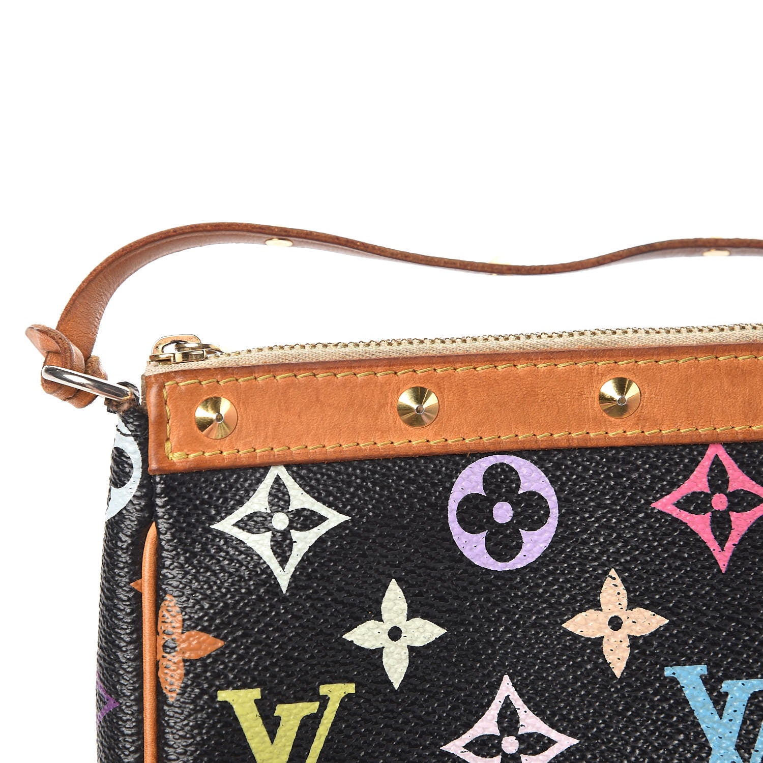 Louis Vuitton Monogram Multicolor Pochette Accessories Black 15 of 23