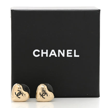 Chanel CC Heart Earrings Gold 5 of 5