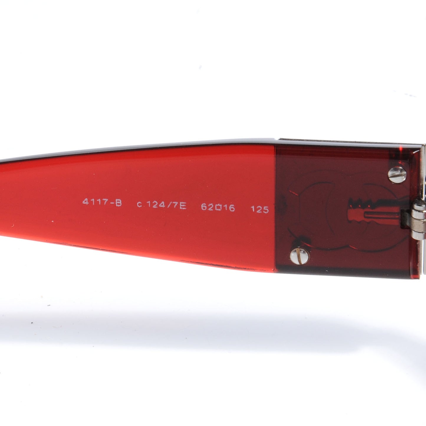 Crystal CC Logo Sunglasses 4117 B Red