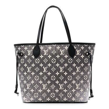 Louis Vuitton Denim Monogram Jacquard Neverfull MM Grey 1 of 8