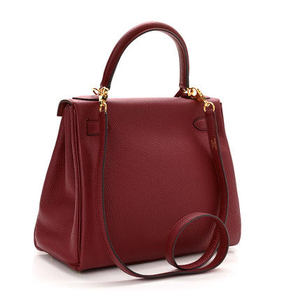 Hermes Togo Kelly Retourne 28 Rubis 3 of 16