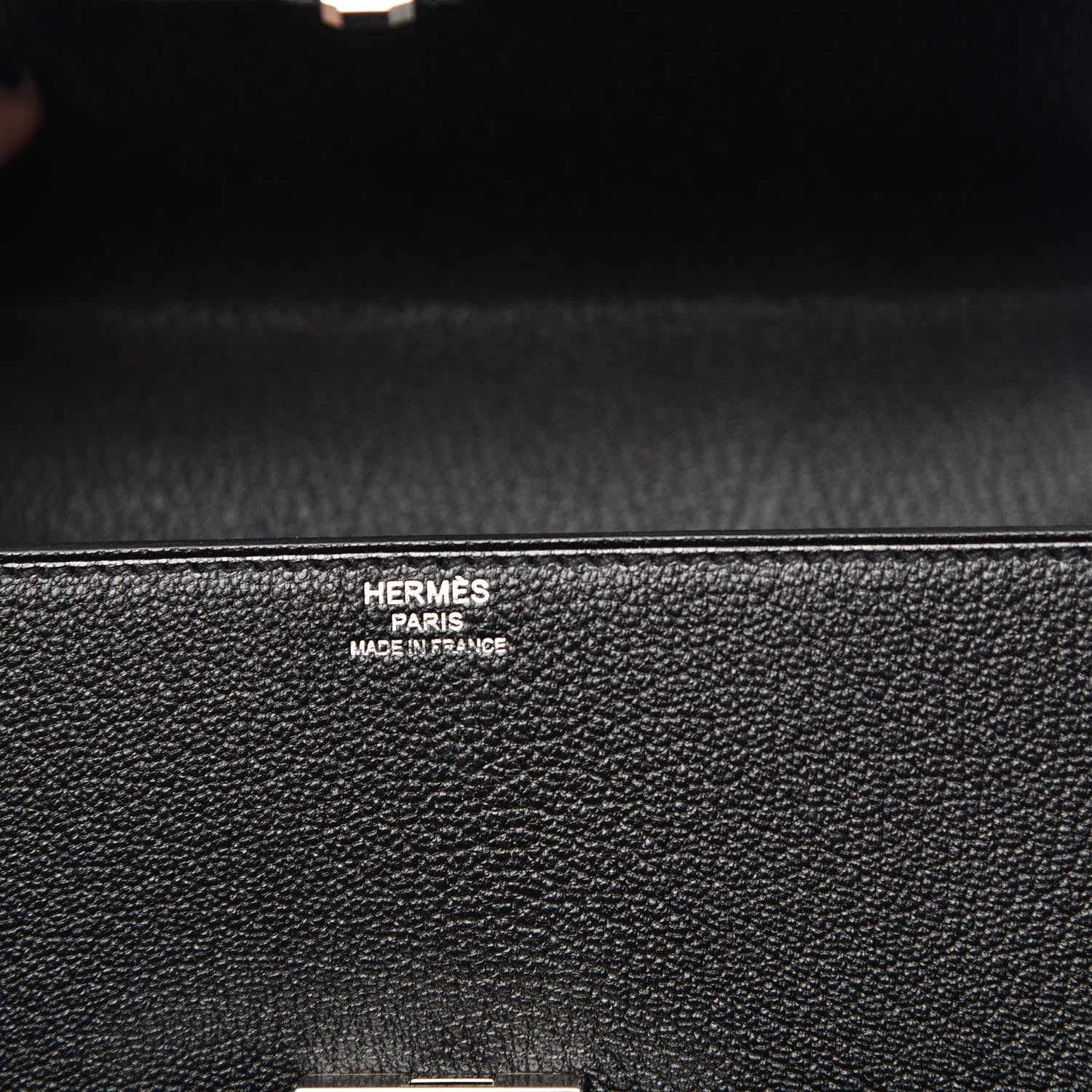 Hermes Chevre Mysore Cinhetic Boxy Top Handle Bag Black 6 of 10