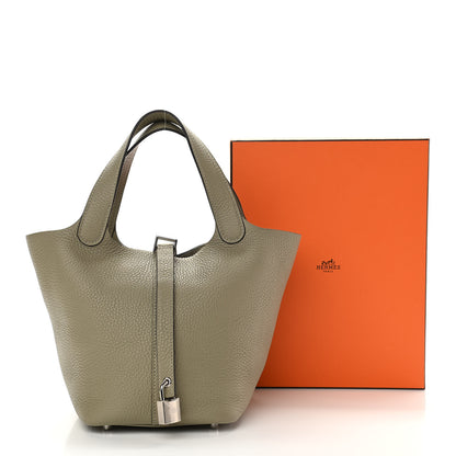Hermes Taurillon Clemence Picotin Lock 18 PM Sauge 10 of 10