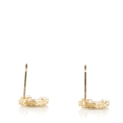 Chanel Crystal Timeless CC Earrings Gold 4 of 5
