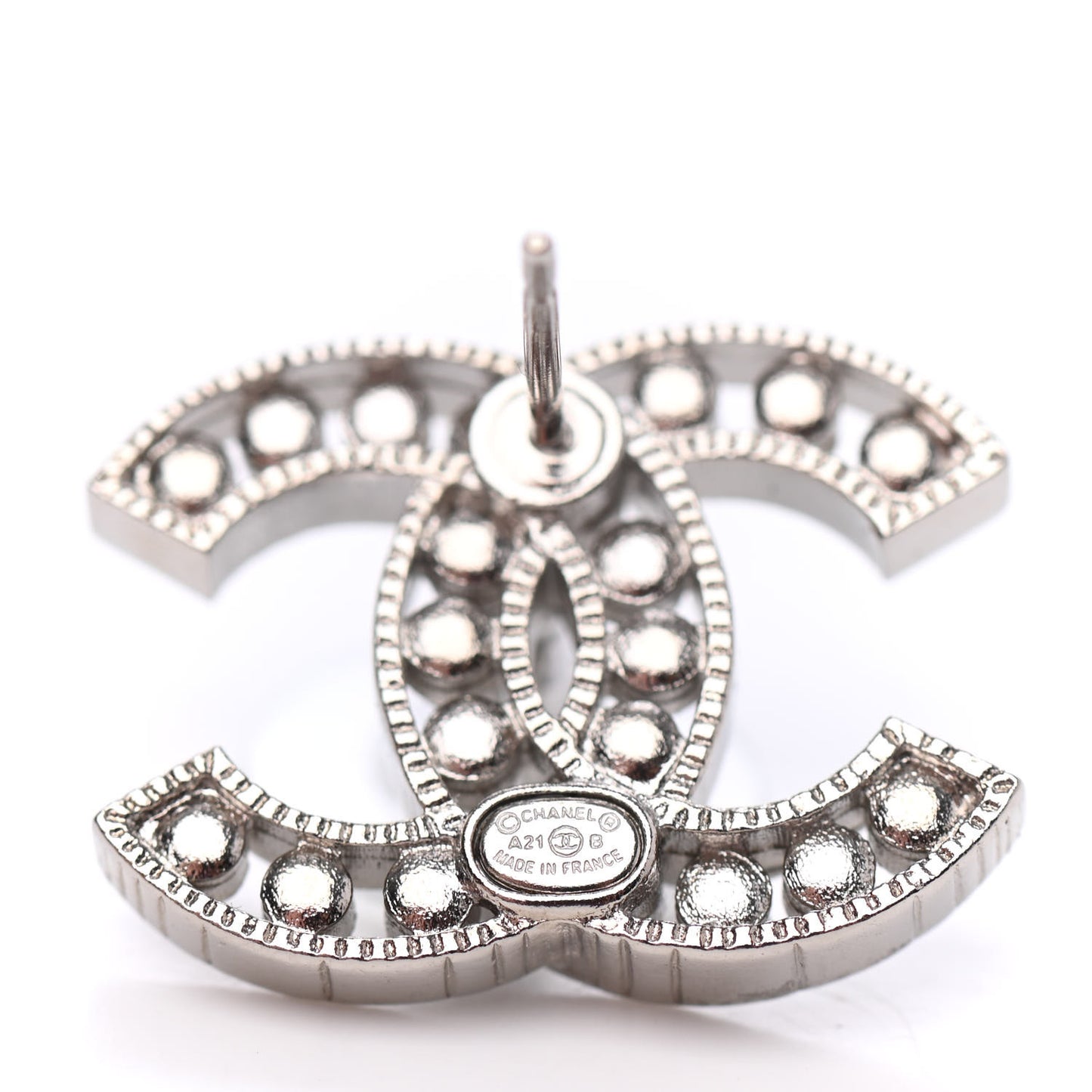 Crystal CC Earrings Silver