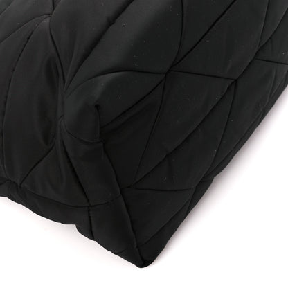 Prada Re-Nylon Nappa Triangle Quilted Padded Double Handled Zip Pocket Tote Black 11 of 12