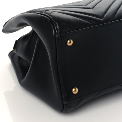 Gucci Calfskin Matelasse Small GG Marmont Tote Black 9 of 10