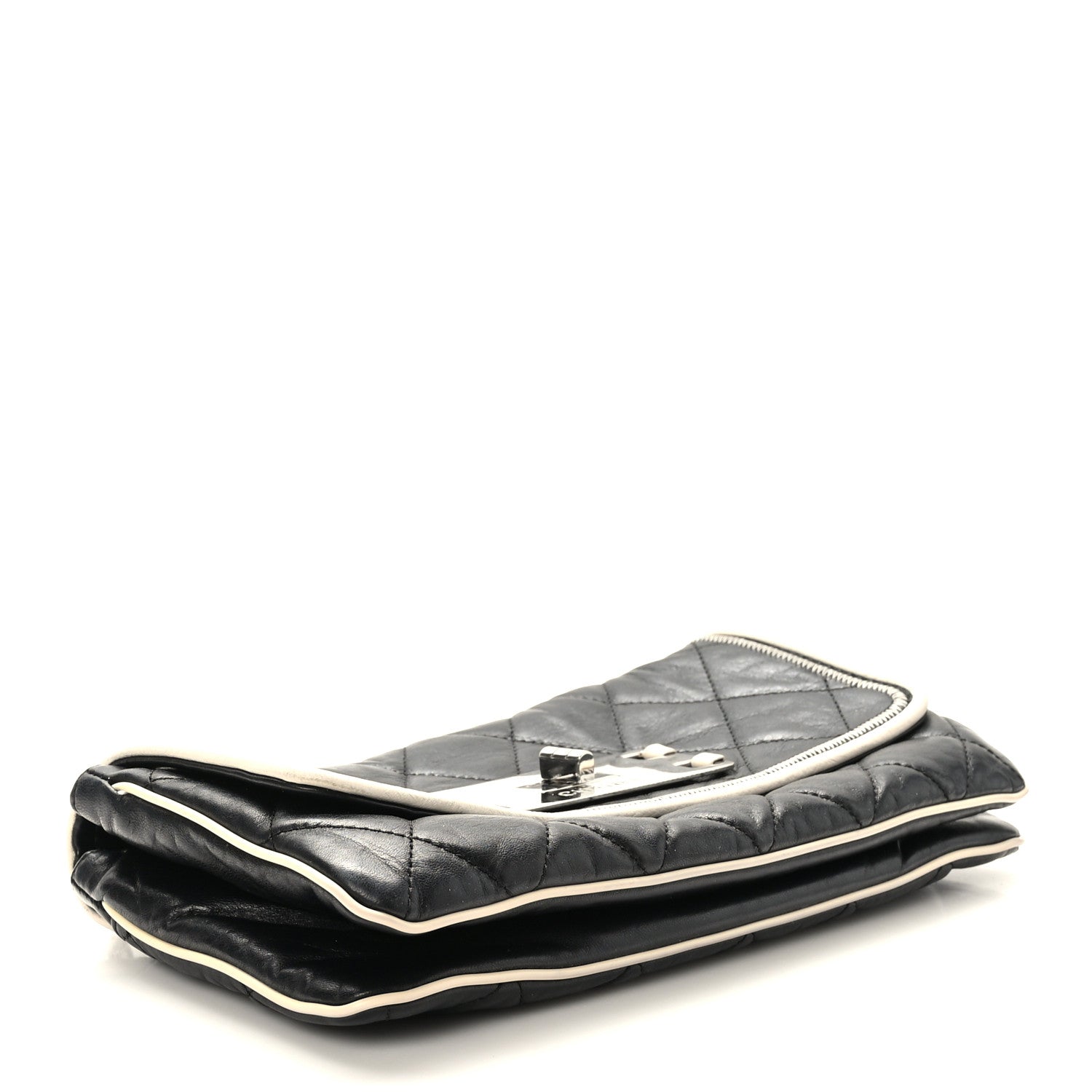 Chanel Lambskin Quilted East West Flap Black 4 of 10
