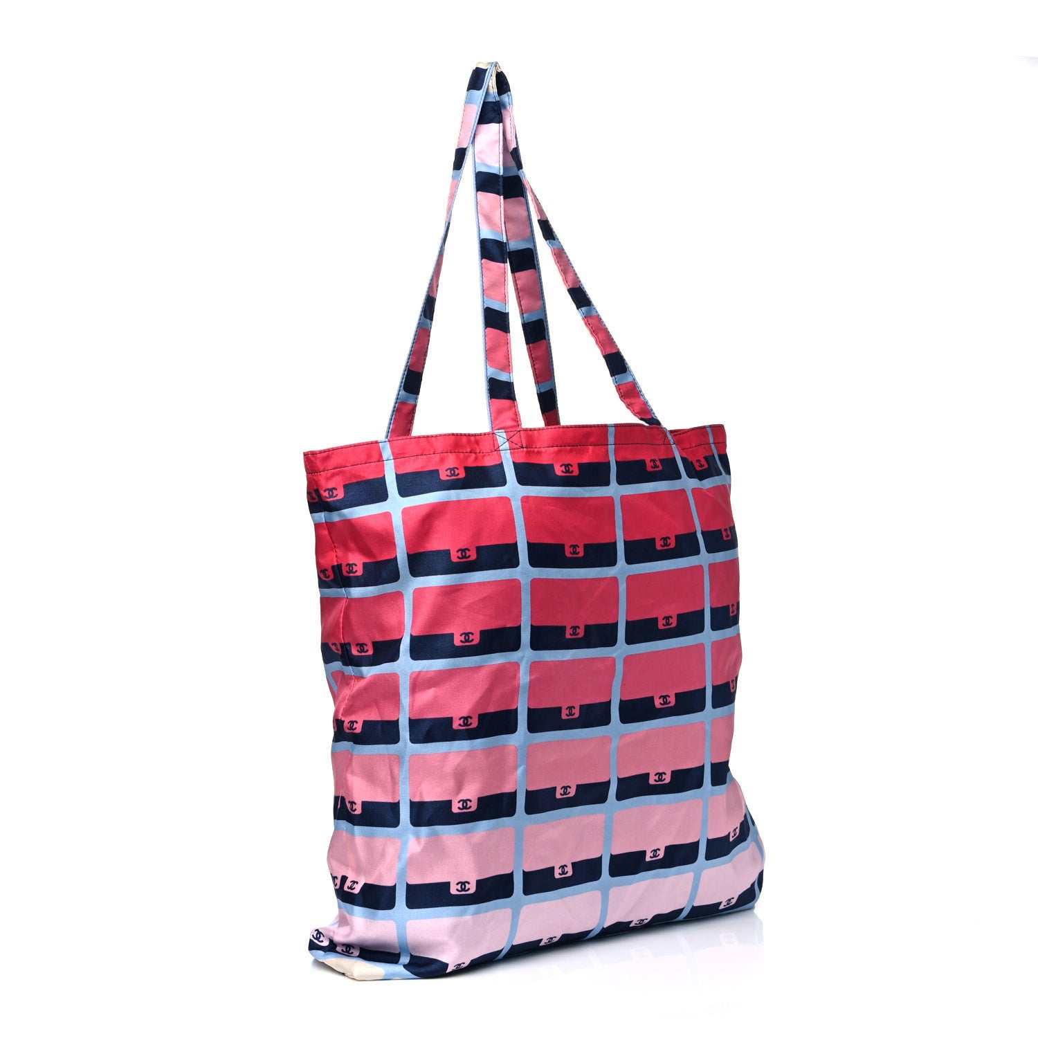 Chanel Caviar Fabric Quilted Foldable Tote With Chain Black Multicolor 5 of 14