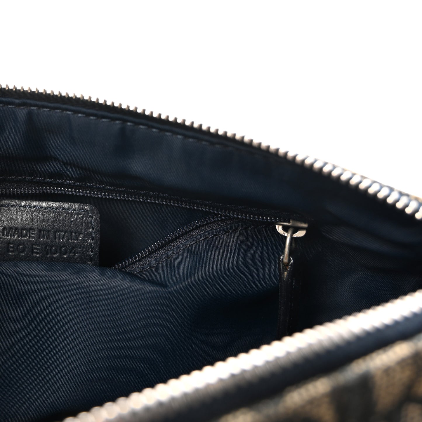 Denim Monogram Charms Shoulder Bag Blue