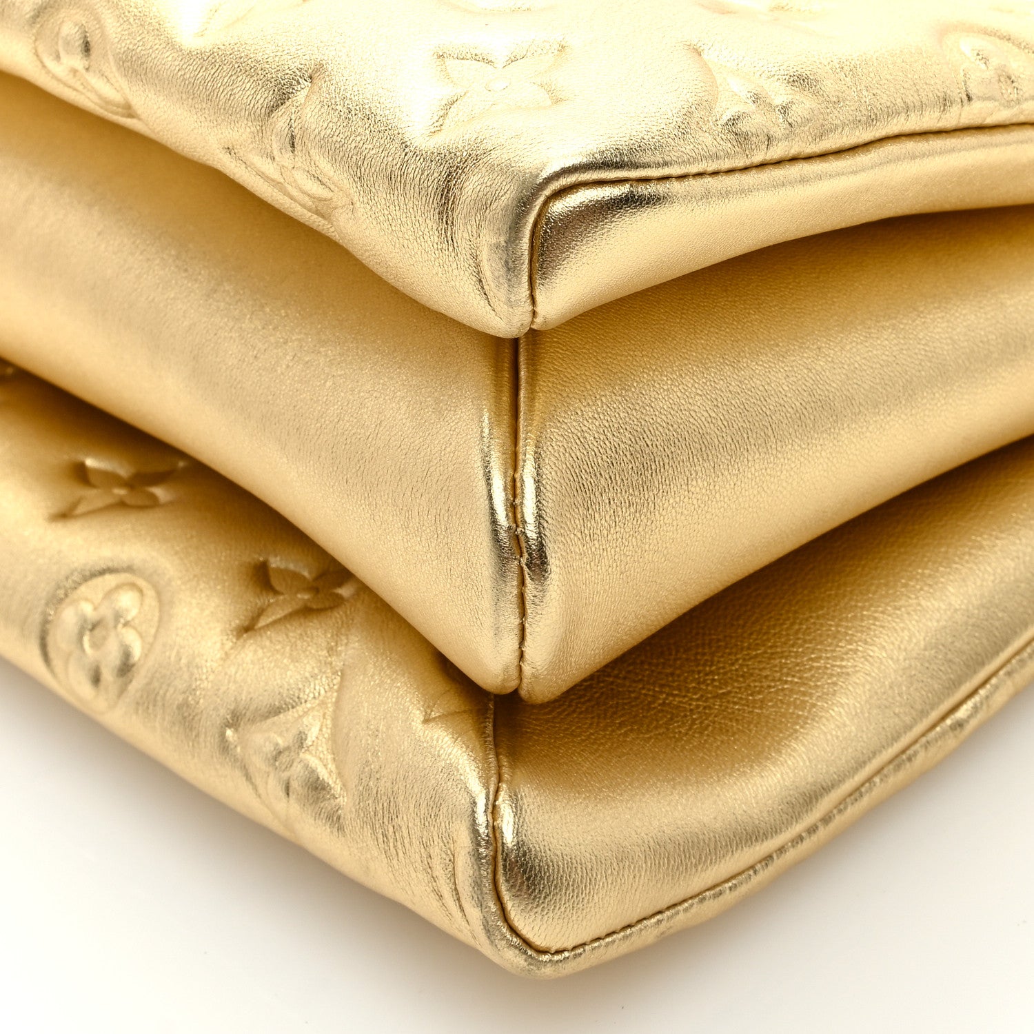 Louis Vuitton Lambskin Embossed Monogram Coussin PM Gold 10 of 10