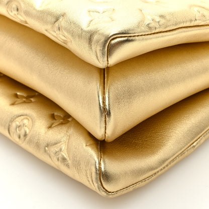 Louis Vuitton Lambskin Embossed Monogram Coussin PM Gold 10 of 10