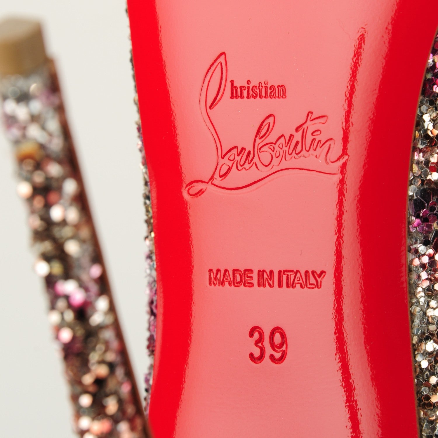 Christian Louboutin Glitter So Kate 120 Pumps 39 Rosette Gold 6 of 7