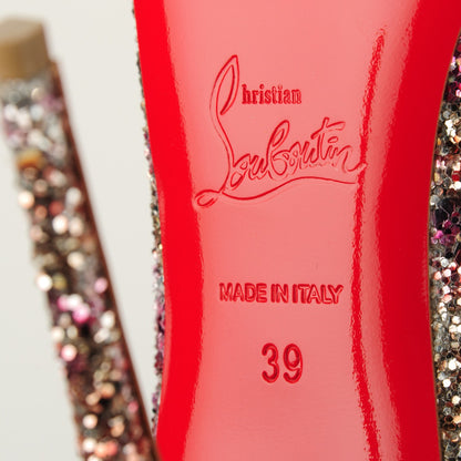 Christian Louboutin Glitter So Kate 120 Pumps 39 Rosette Gold 6 of 7