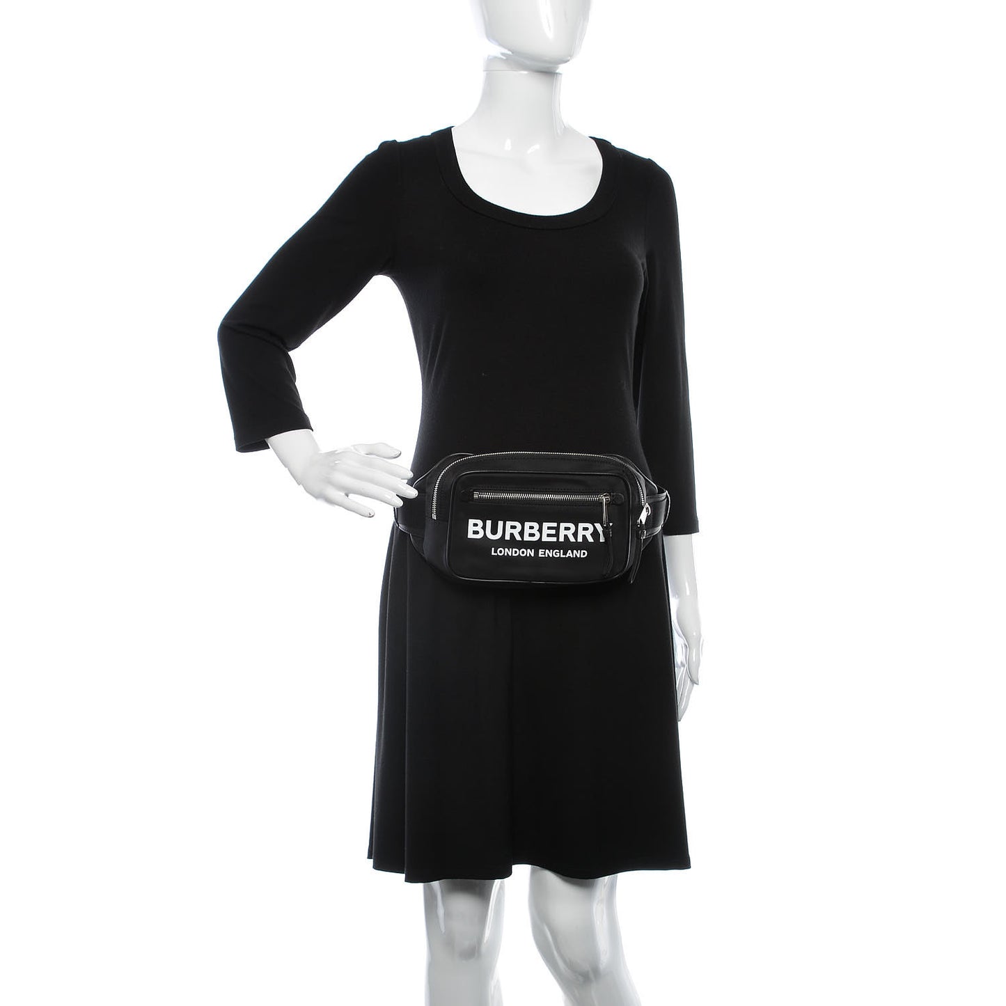 Econyl Logo Print Bum Bag Black