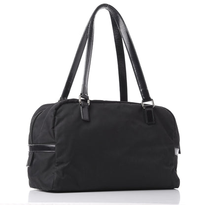 Prada Tessuto Nylon Logo Shoulder Bag Black 2 of 10