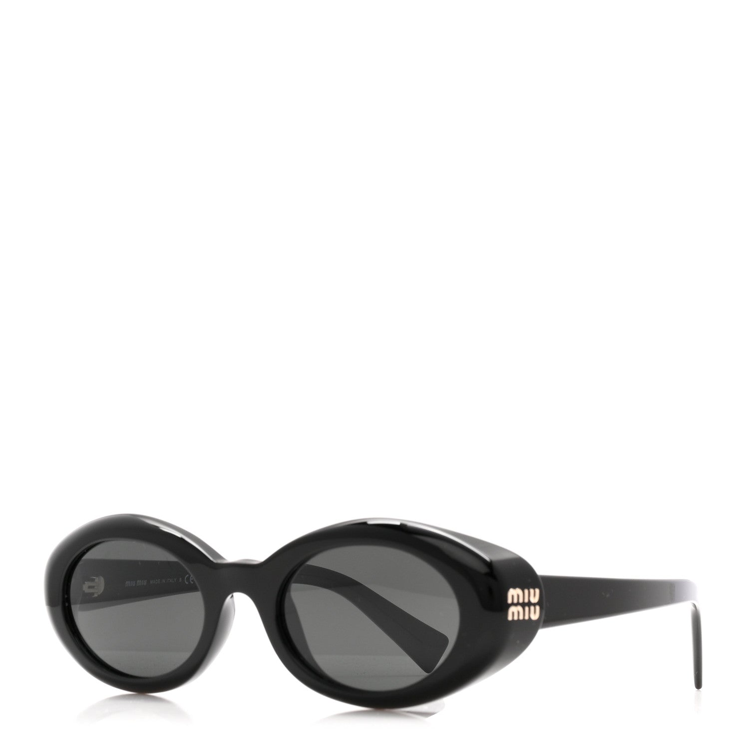Miu Miu Acetate Oval Reverie Sunglasses SMU B09 Black 1 of 7