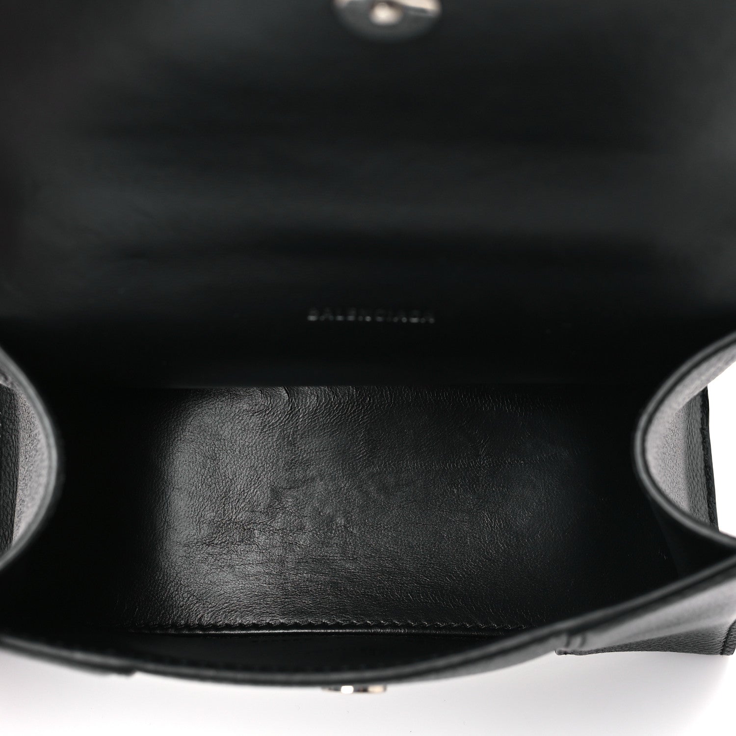 Balenciaga Grained Calfskin Hourglass Top Handle Bag XS Black 5 of 10