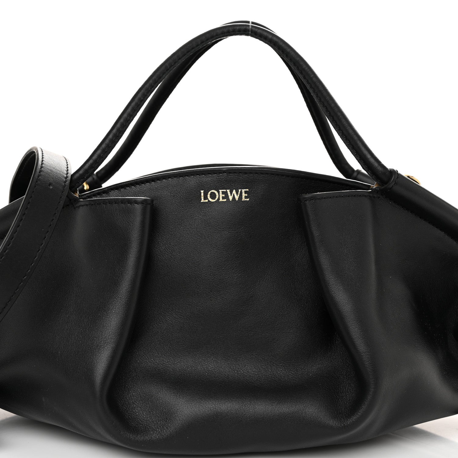 Loewe Shiny Nappa Calfskin Small Paseo Bag Black 7 of 9