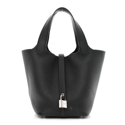 Hermes Taurillon Clemence Picotin Lock 18 PM Black 1 of 13