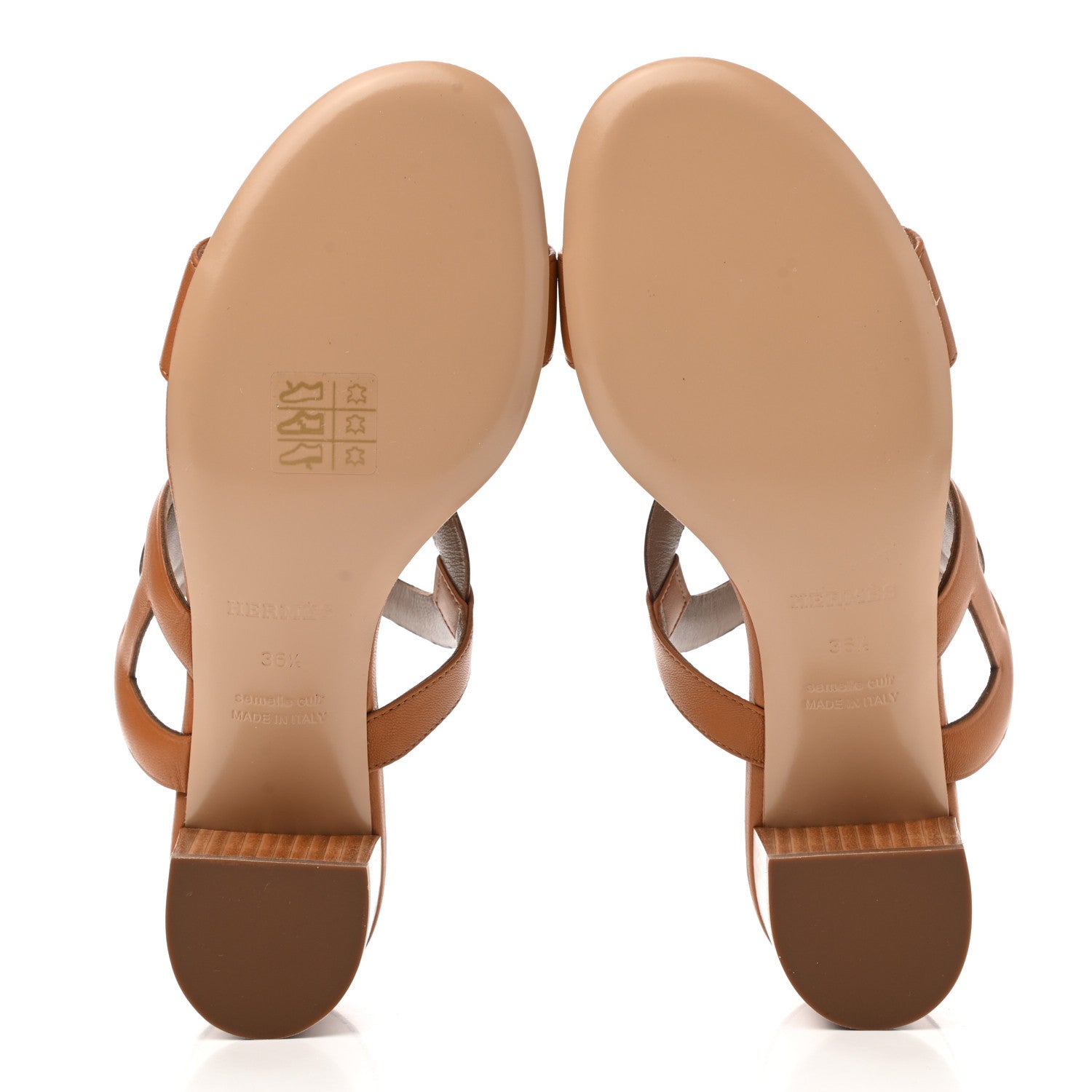 Hermes Nappa Bikini Sandals 36.5 Gold 5 of 11