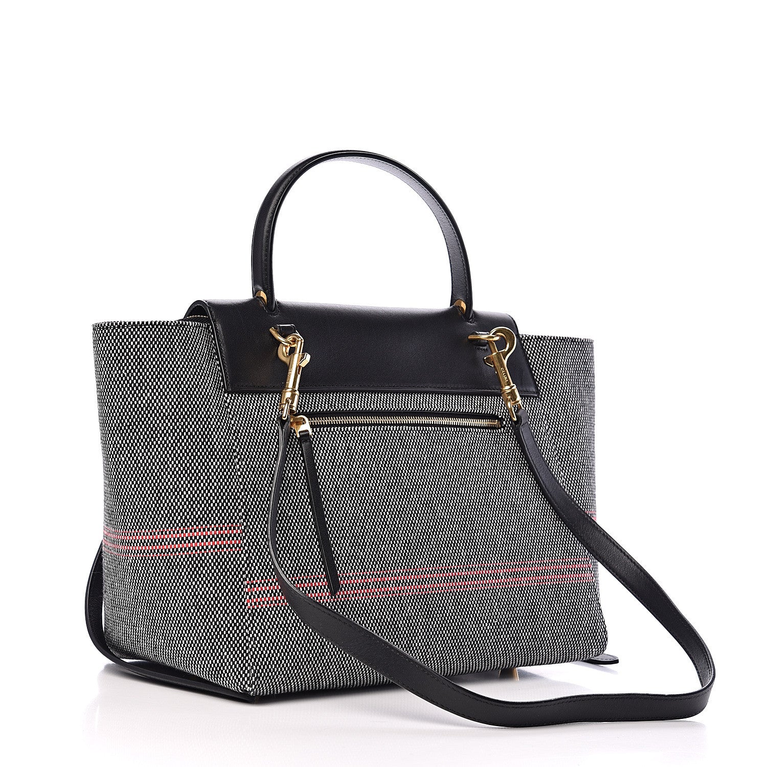 Celine Cotton Canvas Calfskin Mini Belt Bag Black 2 of 13