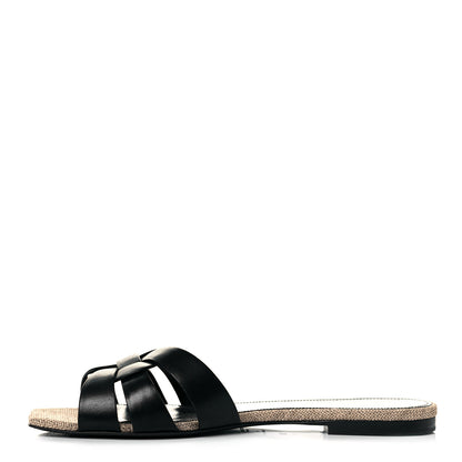 Saint Laurent Calfskin Nu Pied 05 Slide Sandals 39 Black 1 of 8