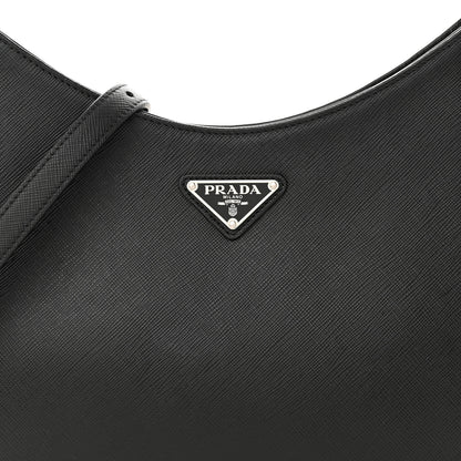 Prada Saffiano Cleo Adjustable Strap Shoulder Bag Black 7 of 9