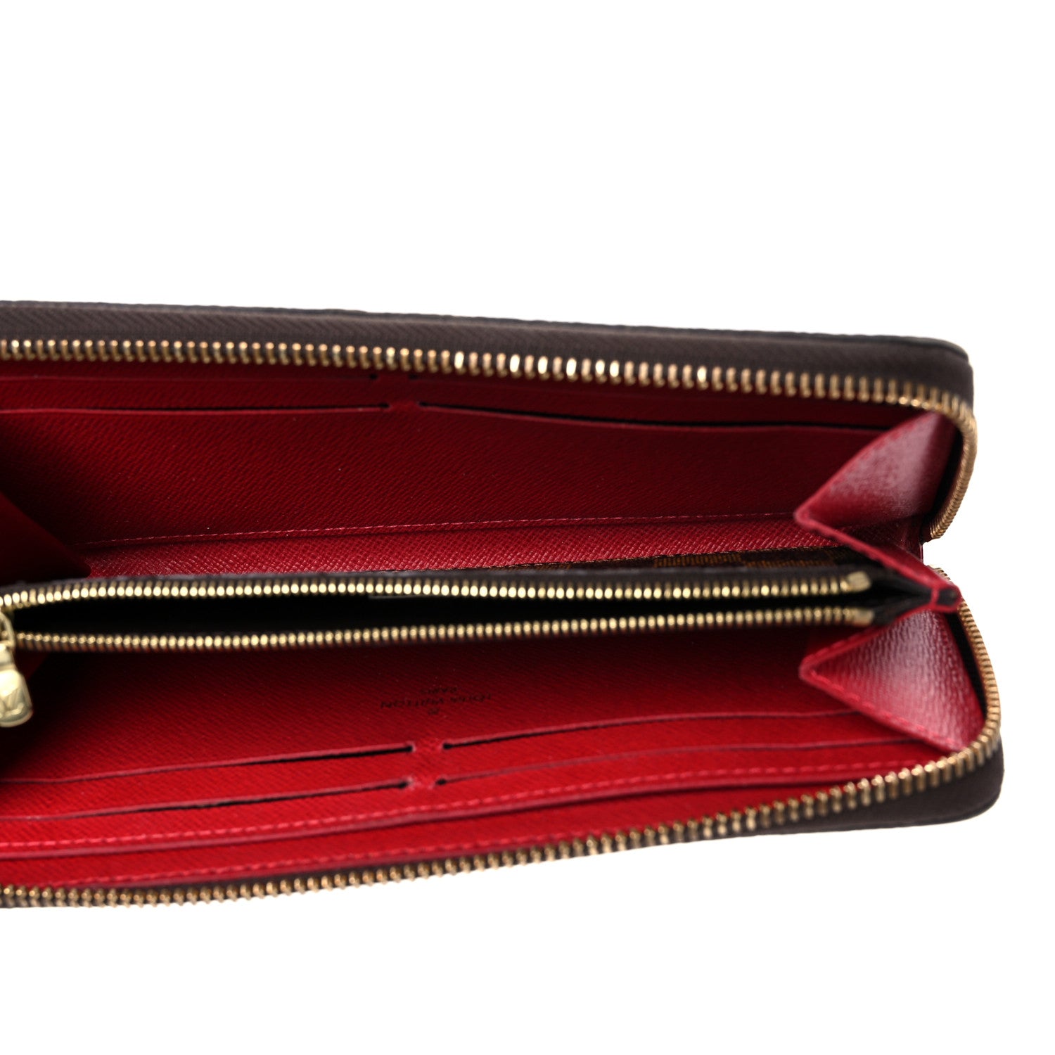 Louis Vuitton Damier Ebene Clemence Wallet Cherry 5 of 19