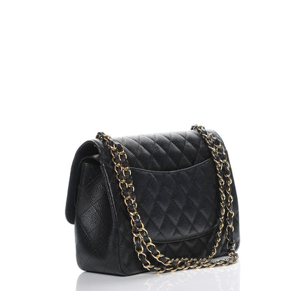 Chanel Caviar Quilted Jumbo Double Flap Black 3 of 10