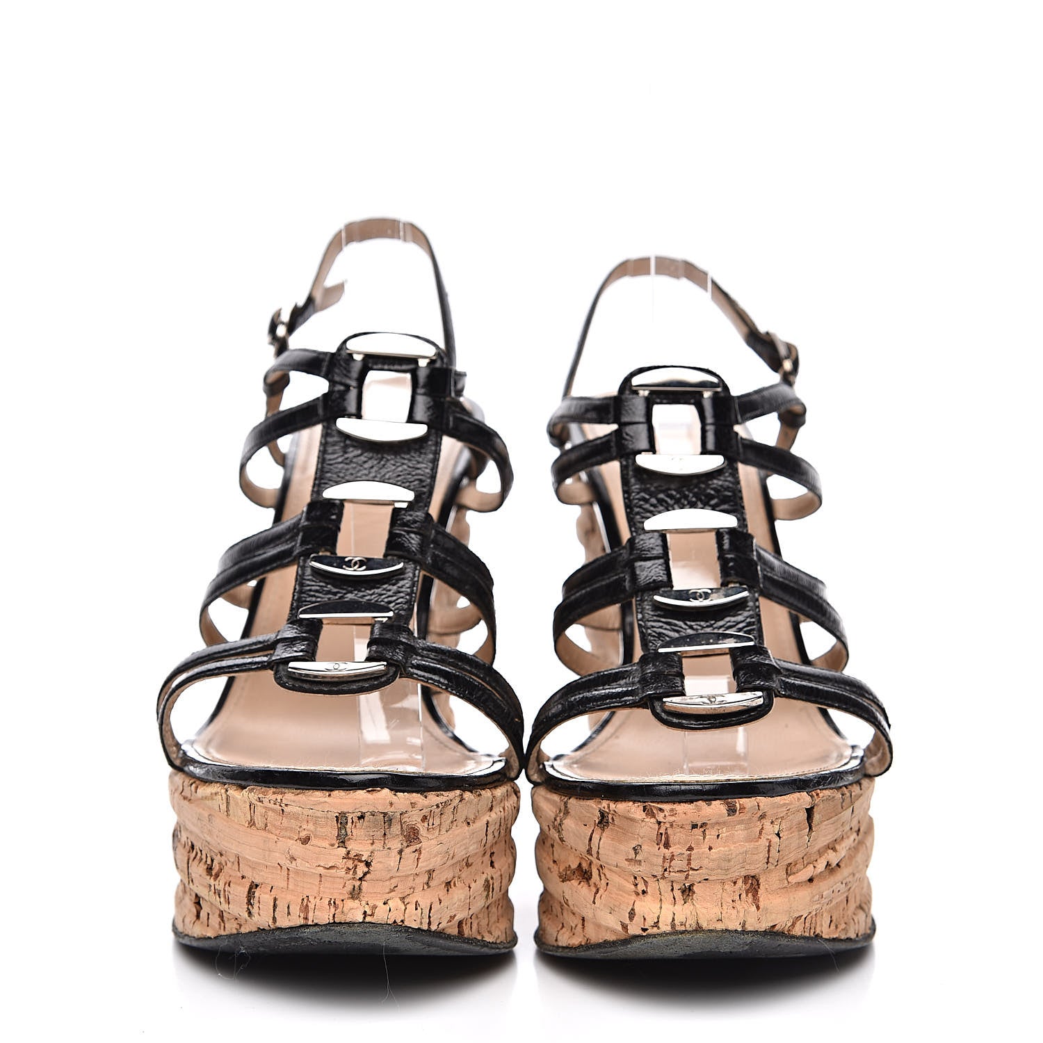 Chanel Patent Cork CC Wedge 39 Black 2 of 11