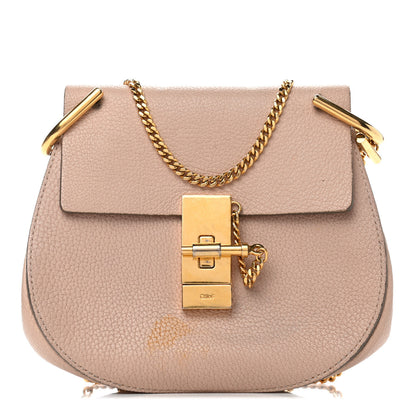 Chloe Grained Lambskin Mini Drew Shoulder Bag Biscotti Beige 1 of 6